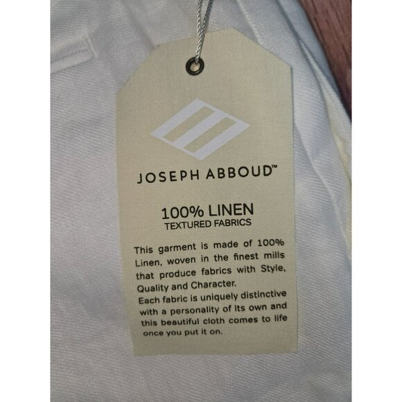 Joseph Abboud Mens 100% Linen Pants Size 48x30 White NWT New - Picture 4 of 9